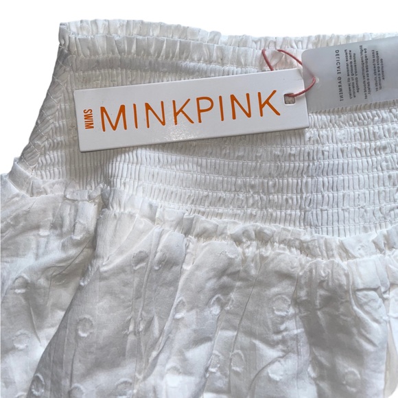 NWT MINKPINK Whitewash Mini Skirt - Picture 8 of 9